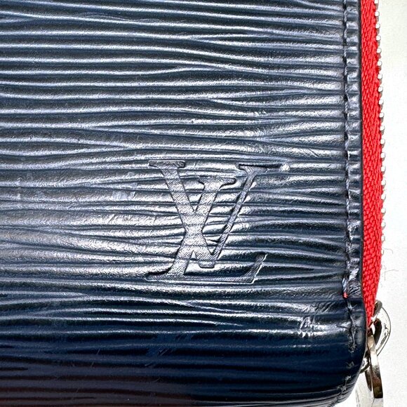 AUTH Louis Vuitton EUC Navy & Red Epi Leather Zippy Long Wallet with COA - Picture 3 of 17